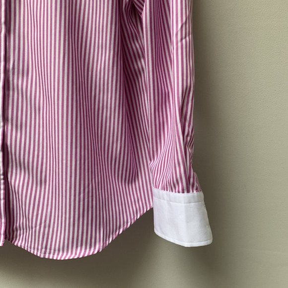 Hawes & Curtis Ladies Shirt Blouse Size 18 Pink Stripe Semi Fitted *NEW* - Picture 11 of 13